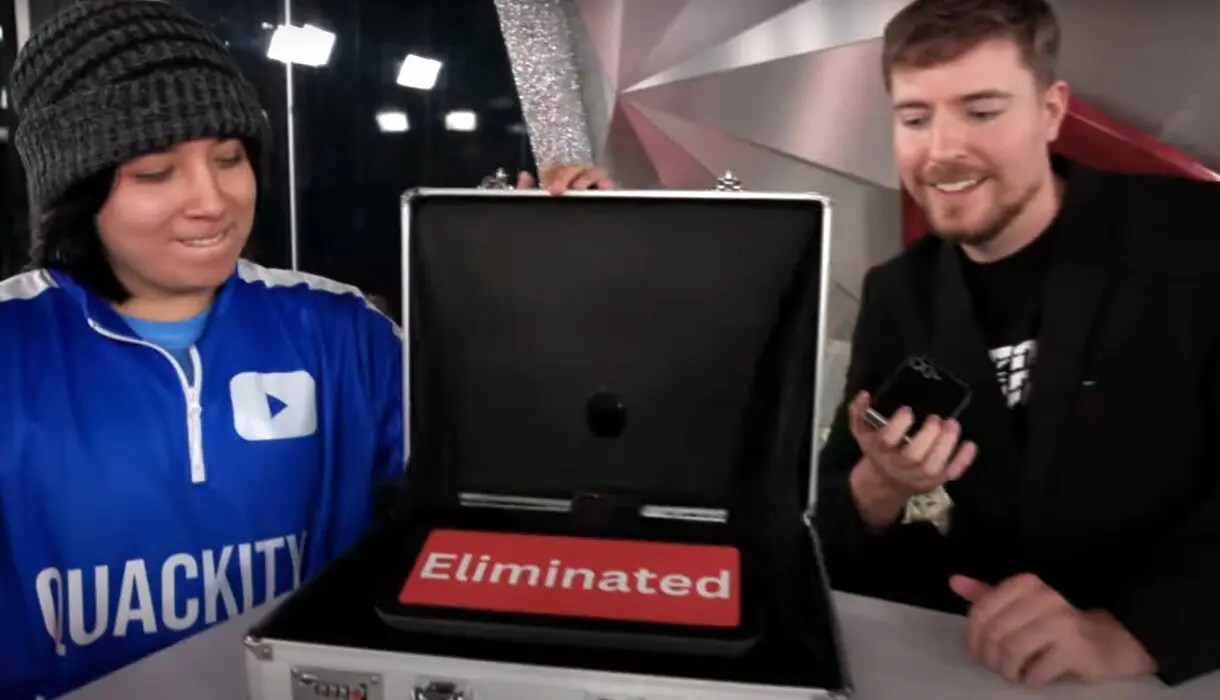 eliminación de quackity en el vídeo de mrbeast