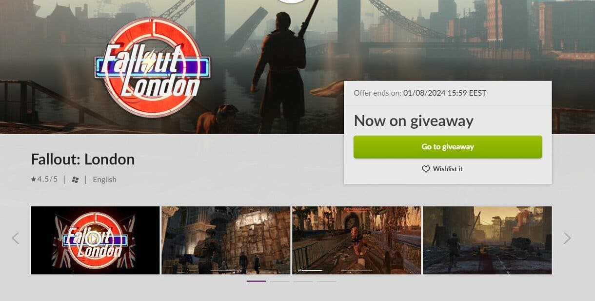 Fallout London está disponible en GOG