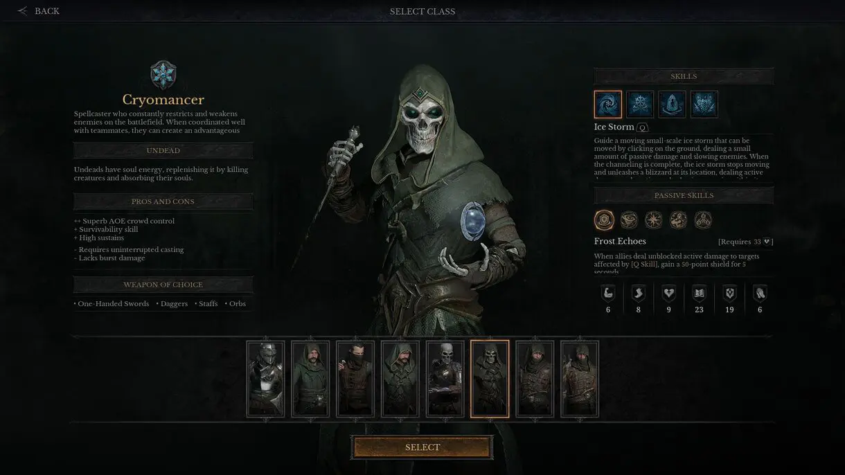 Clases disponibles Dungeonborne guía completa
