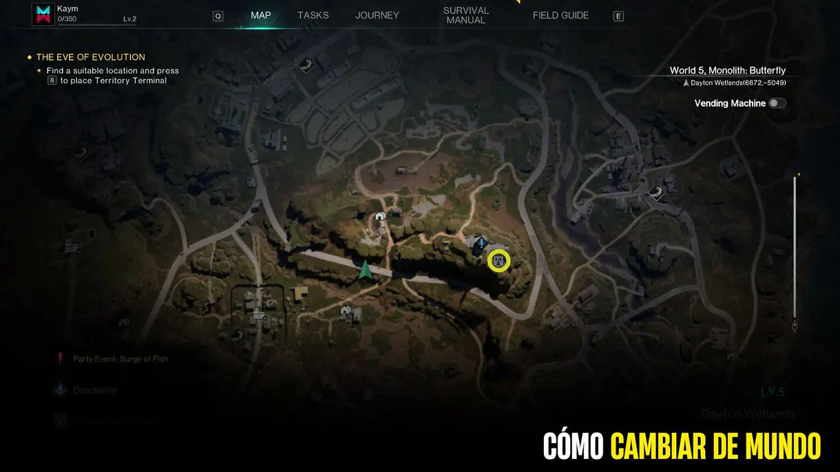 Cómo cambiar de mundo en Once Human