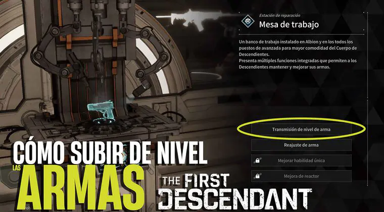 Imagen de Cómo subir el nivel de las armas en The First Descendant