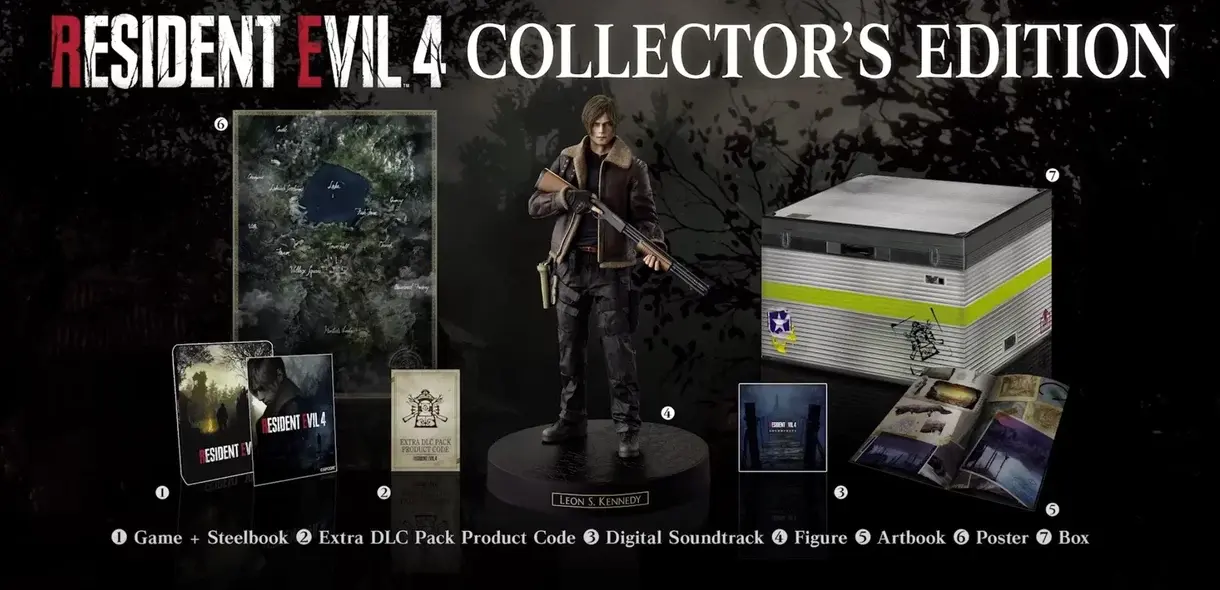 Edición coleccionista de Resident Evil 4 Remake, juego desarrollado por Capcom. 