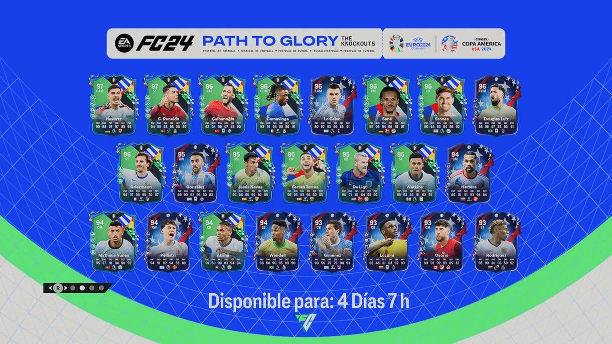 Pantalla de carga con el tercer equipo Path to Glory de EA Sports FC 24 Ultimate Team