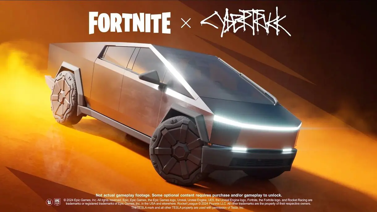 Así es el nuevo Cybertruck de Fortnite