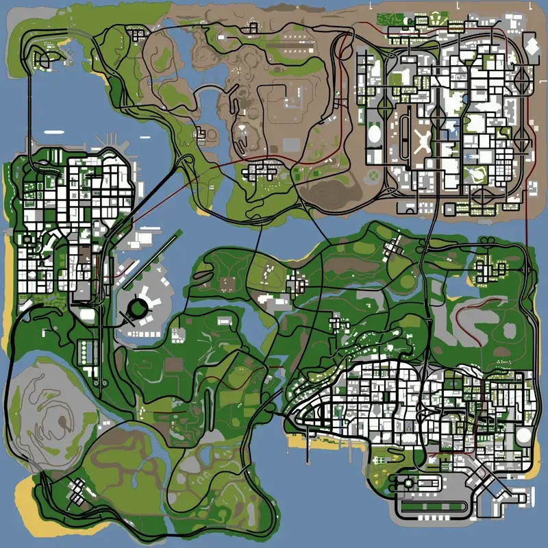 Mapa de GTA: San Andreas
