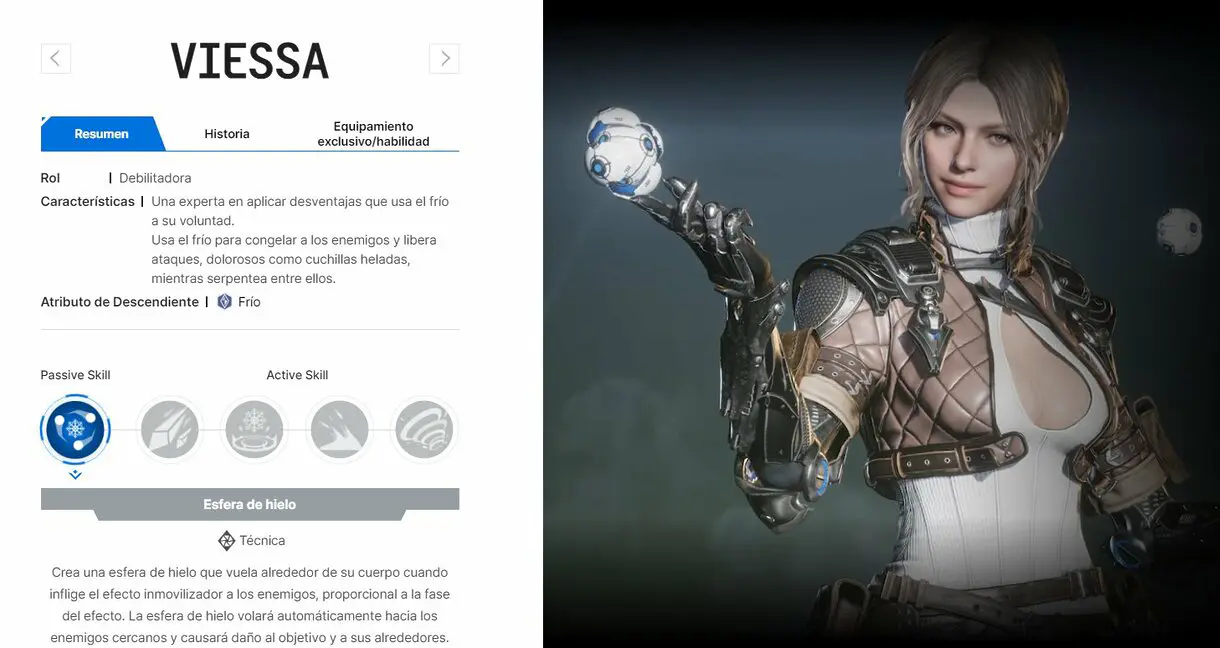 Qué personaje elegir primero en The First Descendant VESSIA