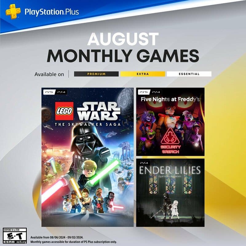 PS Plus agosto 2024: Confirmados los tres juegos gratis que darán el próximo mes