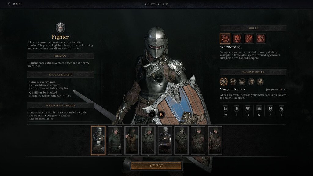 Mejor clase para principiantes de Dungeonborne Fighter