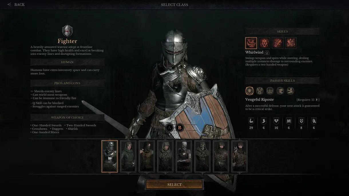 Mejor clase para principiantes de Dungeonborne Fighter