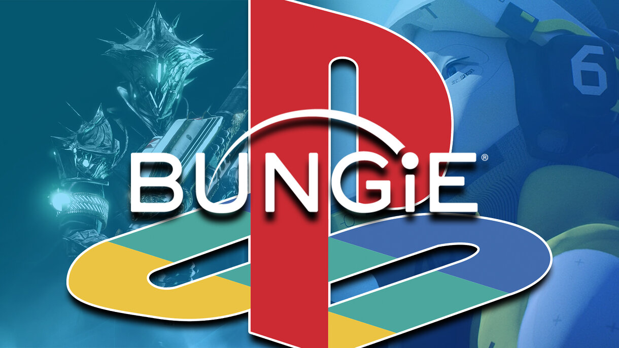 Logos de PlayStation y Bungie superpuestos