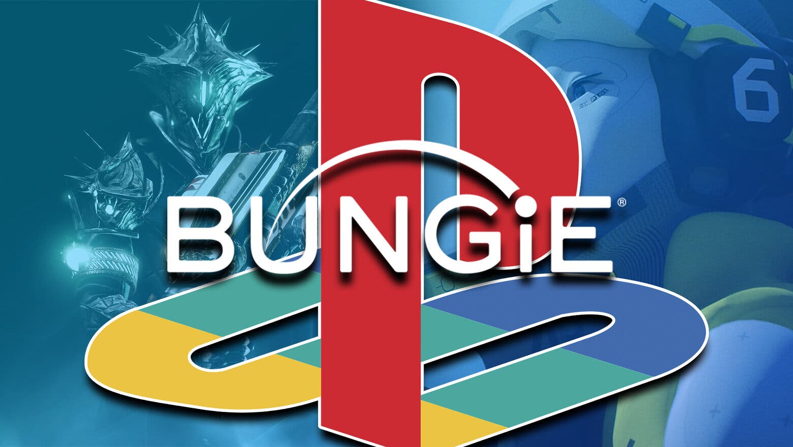 Logos de PlayStation y Bungie superpuestos