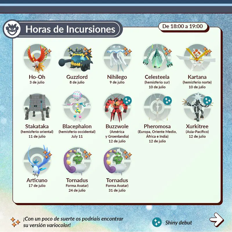Pokemon GO Hora de Incursiones julio 2024