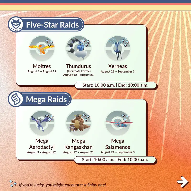 Pokemon GO incursiones agosto 2024