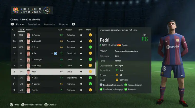 Imagen de EA Sports FC 24 modo Carrera: mejores planes de desarrollo para los jugadores del Barcelona