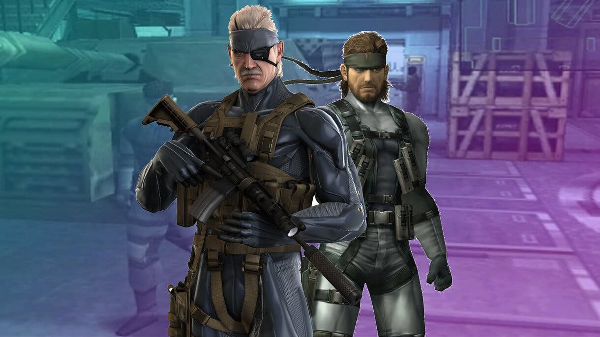 Imagen de Old Snake y Solid Snake juntos