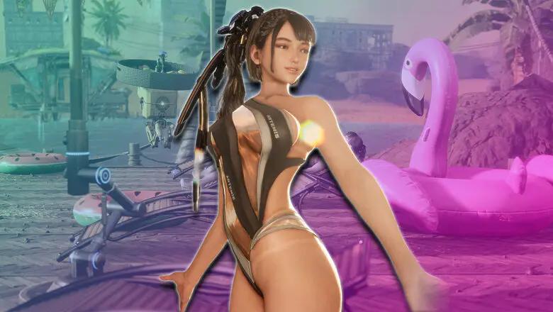 Protagonista de Stellar Blade en traje de baño veraniego