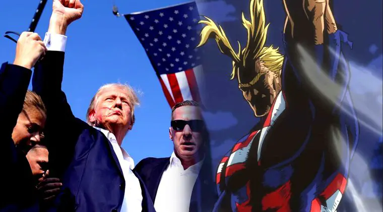 Imagen de Comparan a Donald Trump con All Might después del fallido intento de asesinato