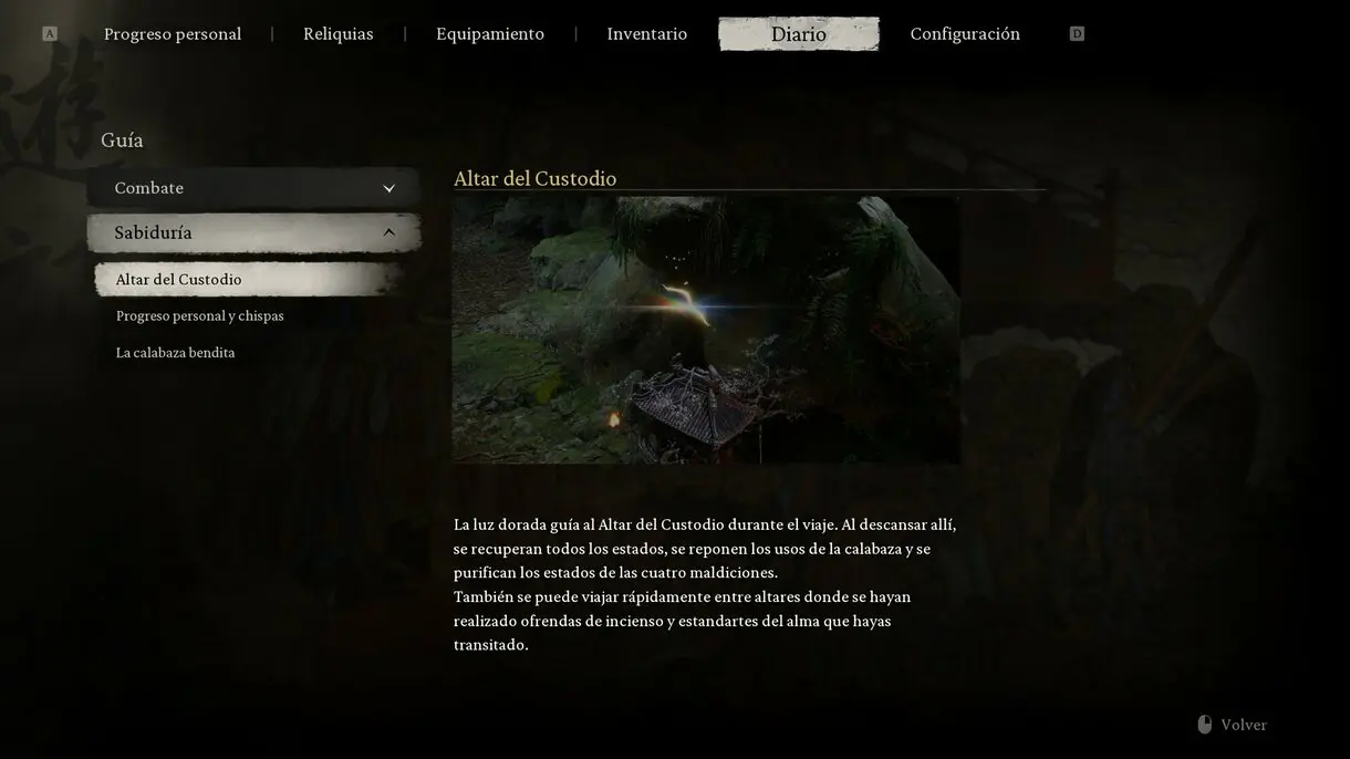 Guía Black Myth: Wukong - Como guardar partida y usar el Altar del Custodio