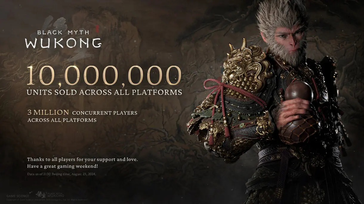Black Myth: Wukong revela sus primeras cifras de ventas