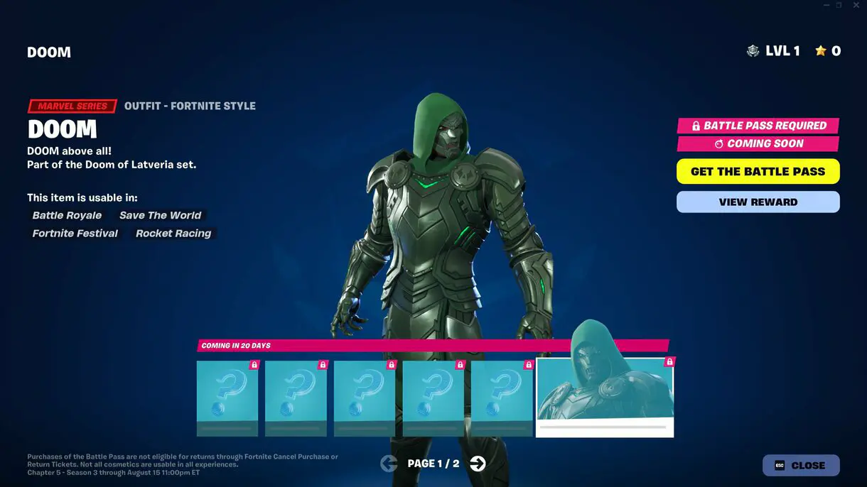 Fortnite recibe una nueva skin de Dr. Doom