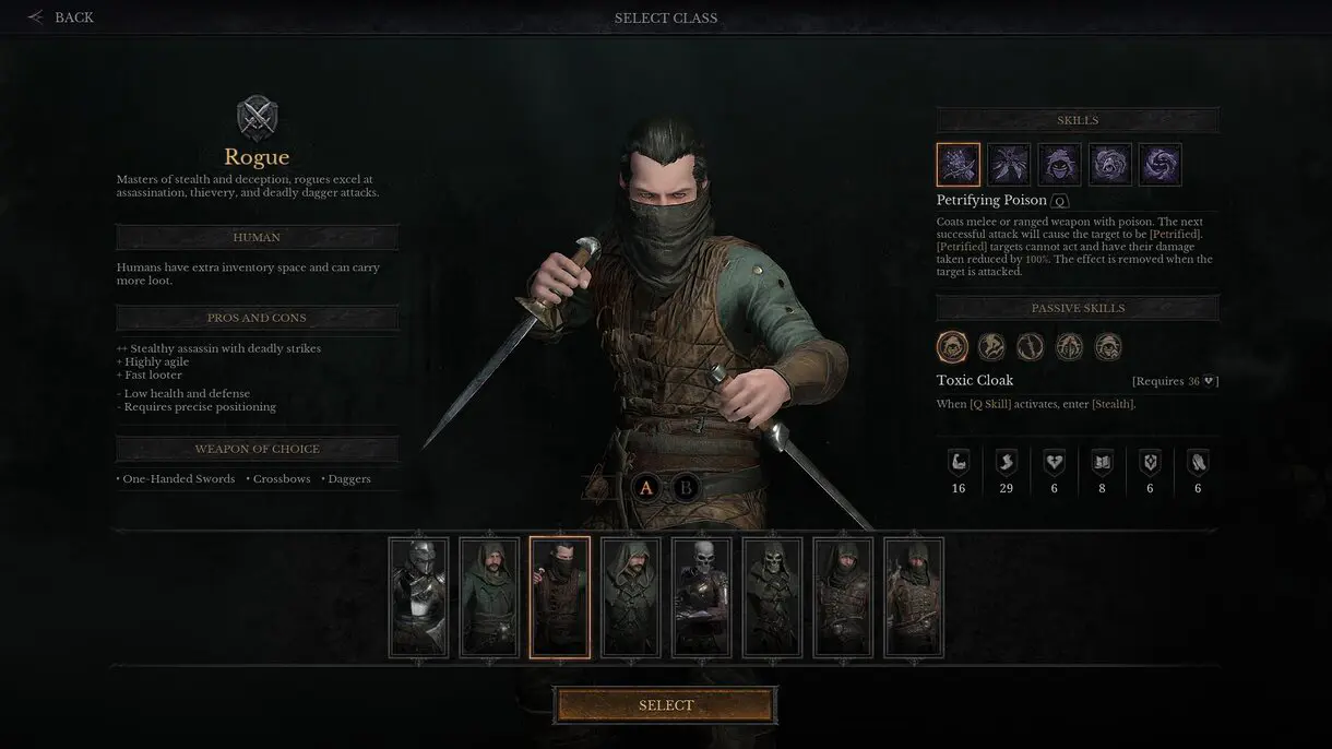 Mejores habilidades Rogue Dungeonborne