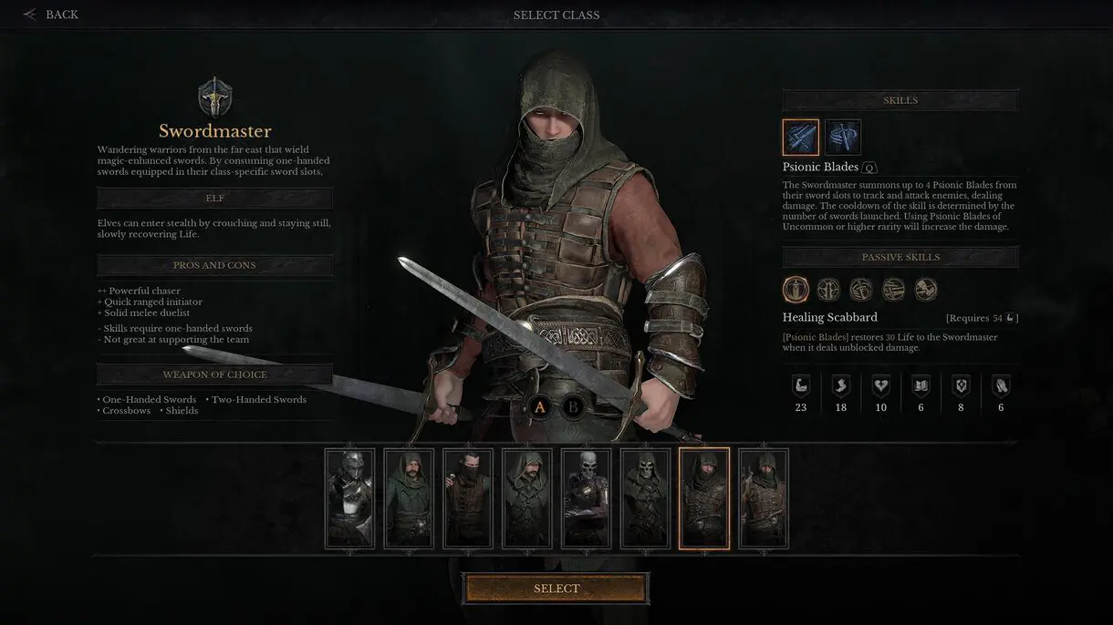 Mejores habilidades Swordmaster Dungeonborne