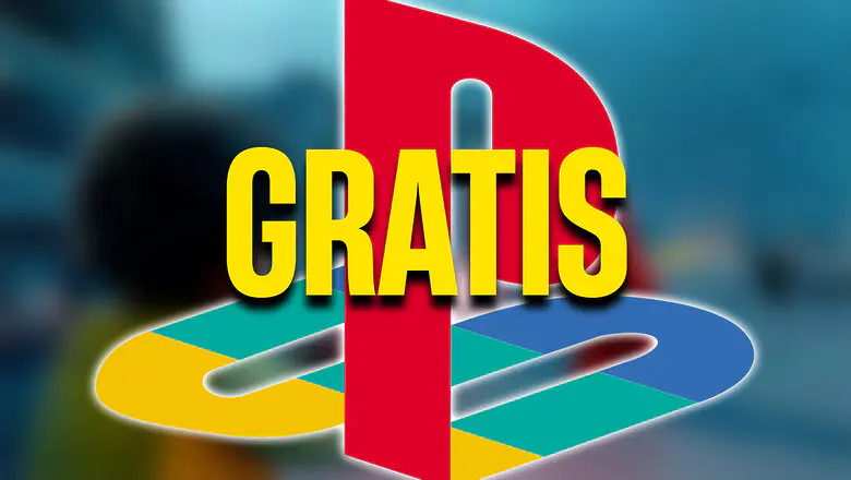 el logo de playstation con un texto que dice "gratis"