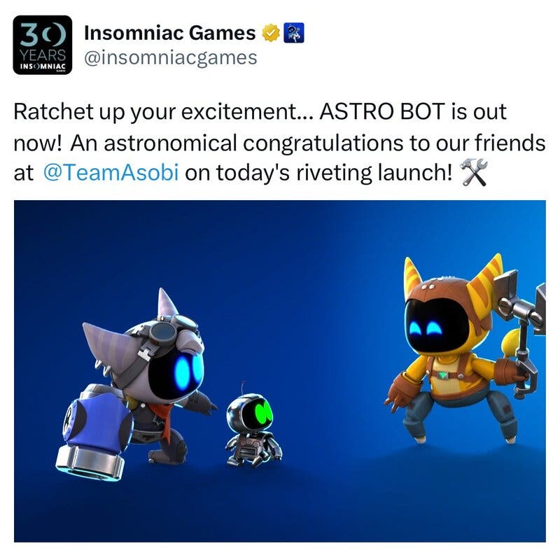 Así han celebrado los estudios el lanzamiento de Astro Bot