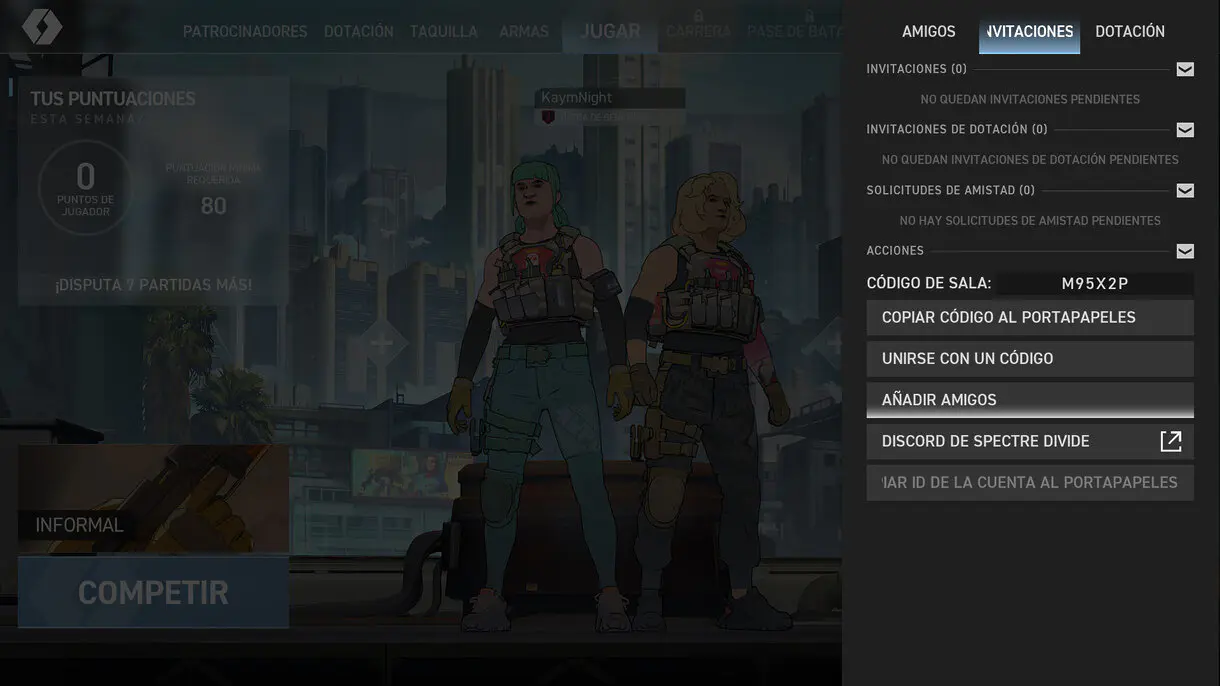 Cómo jugar con amigos en Spectre Divide