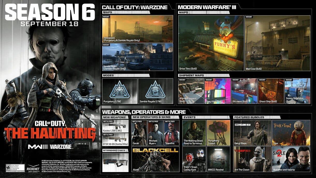 ¿Cuándo empieza la Temporada 6 de Modern Warfare 3 y Warzone? Fecha y horarios por países