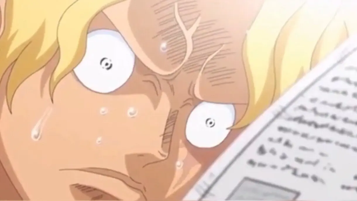 Sabo enterándose de la muerte de Ace