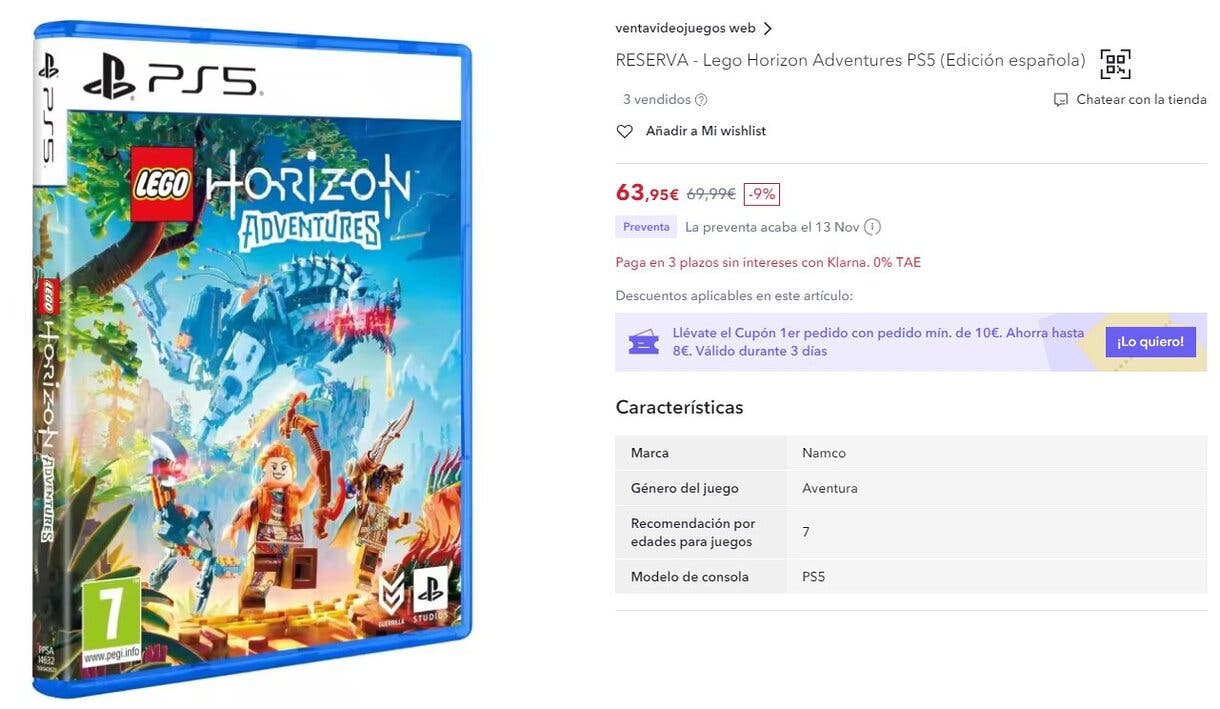 LEGO Horizon Adventures Reserva Miravia 