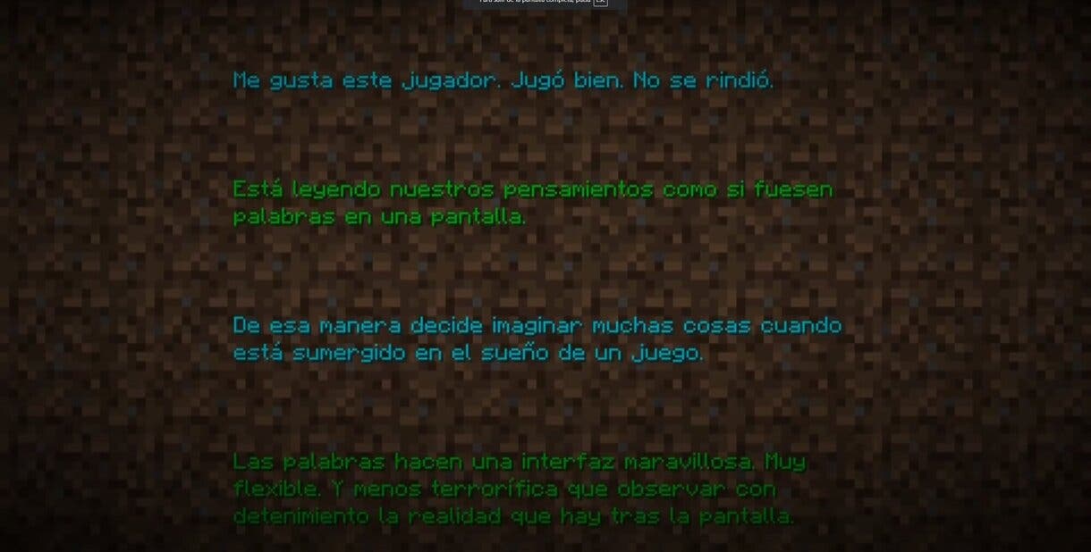 El significado tan profundo detrás del poema en los créditos de Minecraft