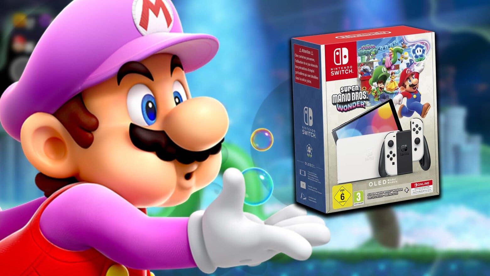 YA disponible un nuevo pack de Nintendo Switch OLED con Super Mario Bros. Wonder y Switch Online