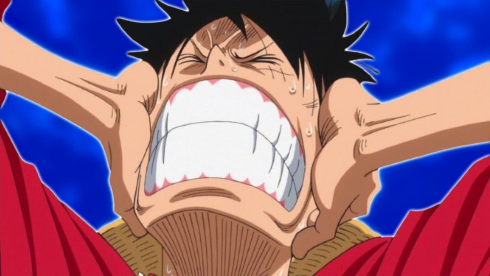 Luffy oyendo la voz