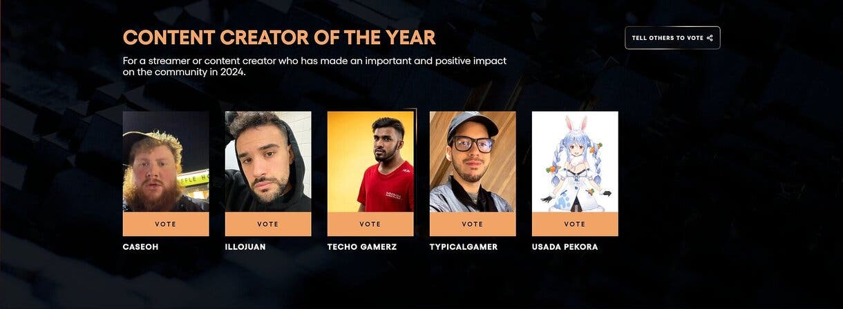 IlloJuan sorprende en los The Game Awards: El streamer malagueño es nominado a "Creador de contenido del año"