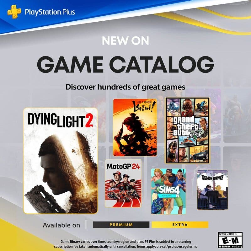 PS Plus Extra y Premium noviembre 2024: confirmados todos los nuevos juegos que llegan al servicio