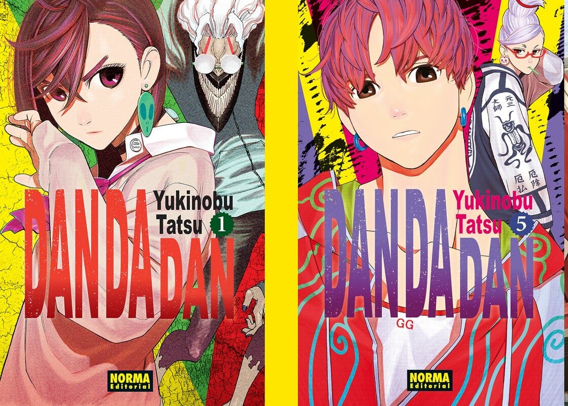 Portadas de los tomos 1 y 5 del manga.