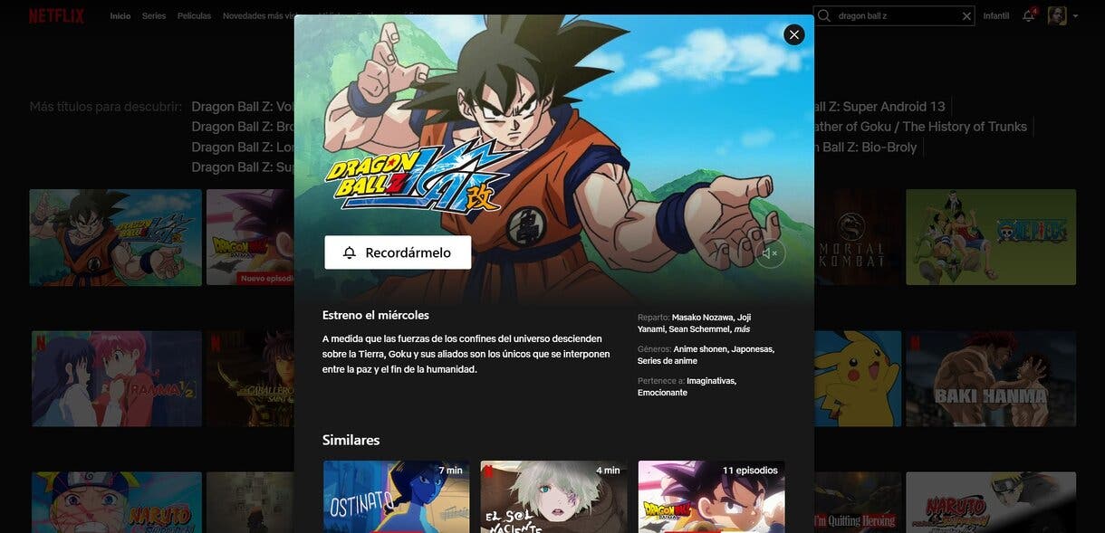 dragon ball z kai netflix