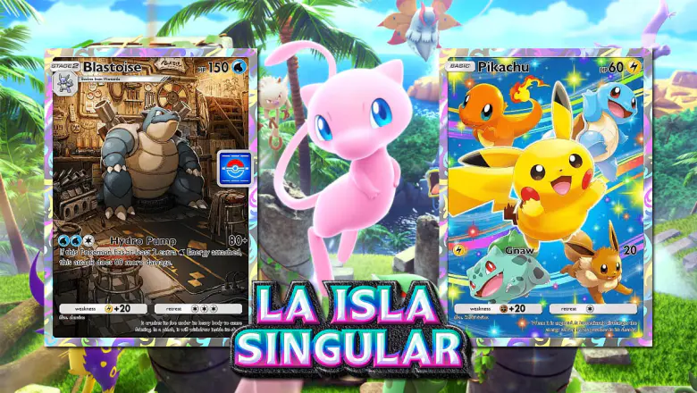 Nuevas cartas promocionales de Blastoise y Pikachu en la expansión Isla Singular de JCC Pokémon Pocket