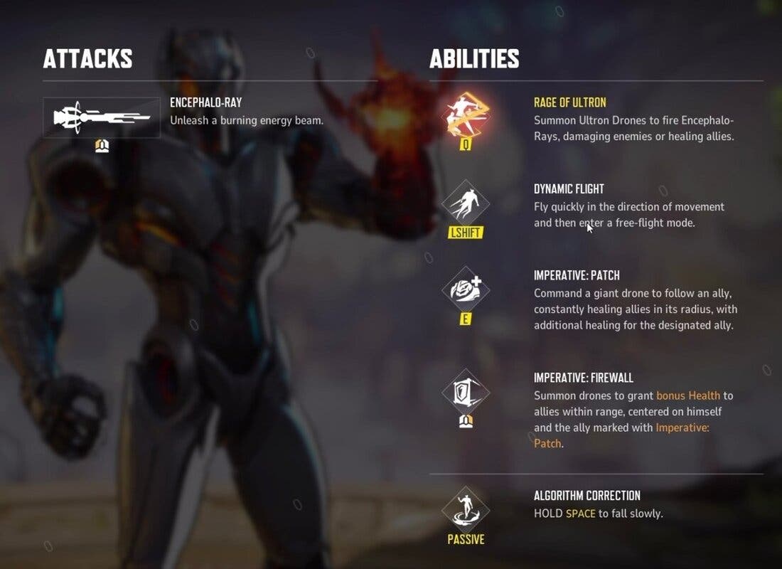 Lista de habilidades de Ultron en Marvel Rivals