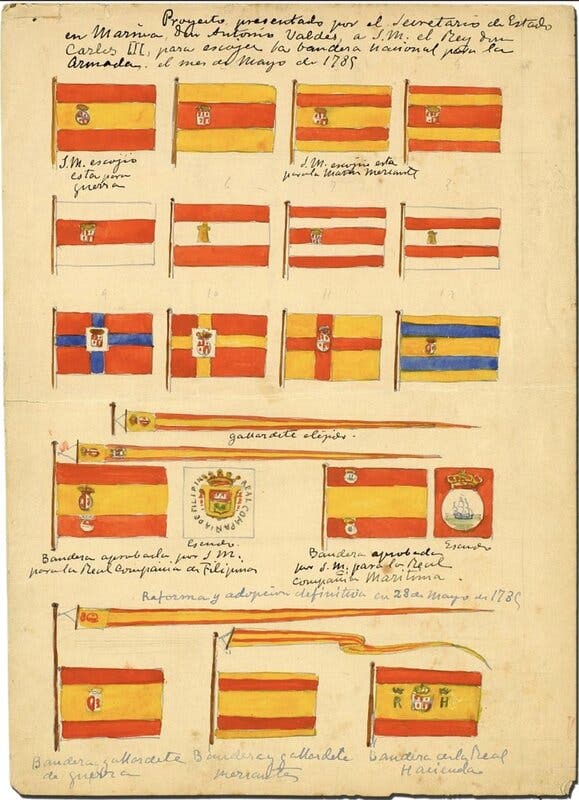 Diseños alternativos de la bandera de España