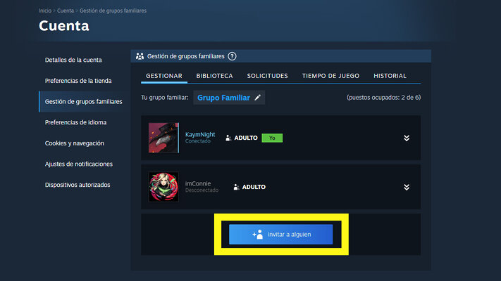 Cómo crear un Grupo Familiar en Steam y compartir juegos gratis con ...