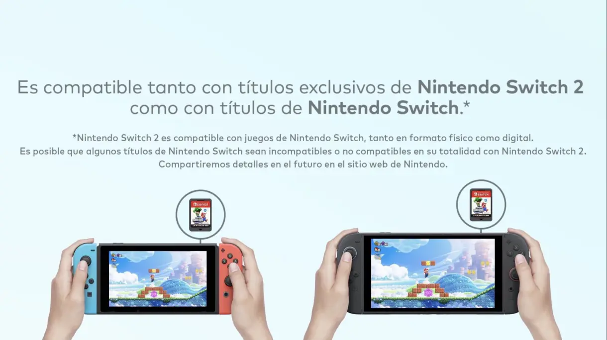 CONFIRMADO: Nintendo Switch 2 será compatible con juegos de la Nintendo Switch original