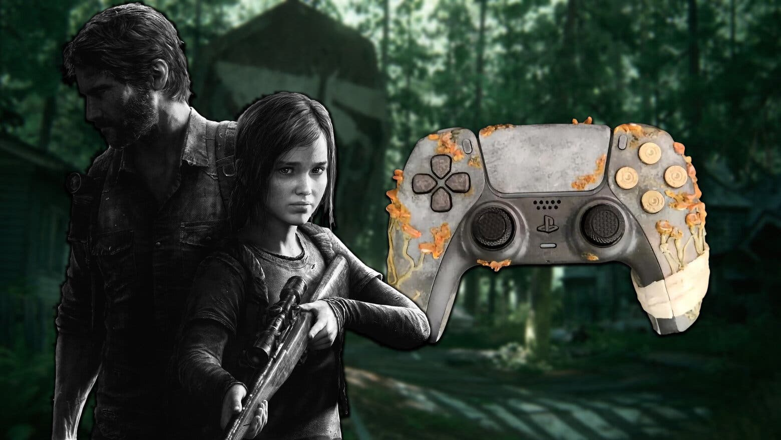 Un fan de The Last of Us crea un increíble DualSense de PS5 con el Cordyceps como principal protagonista