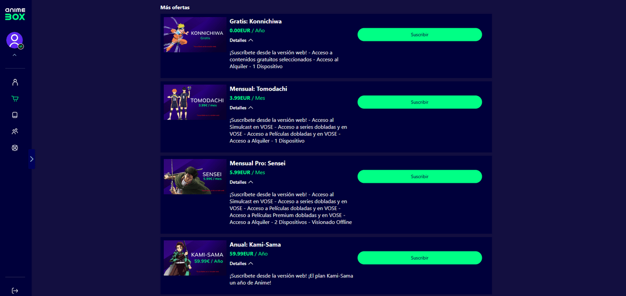 animebox suscripciones