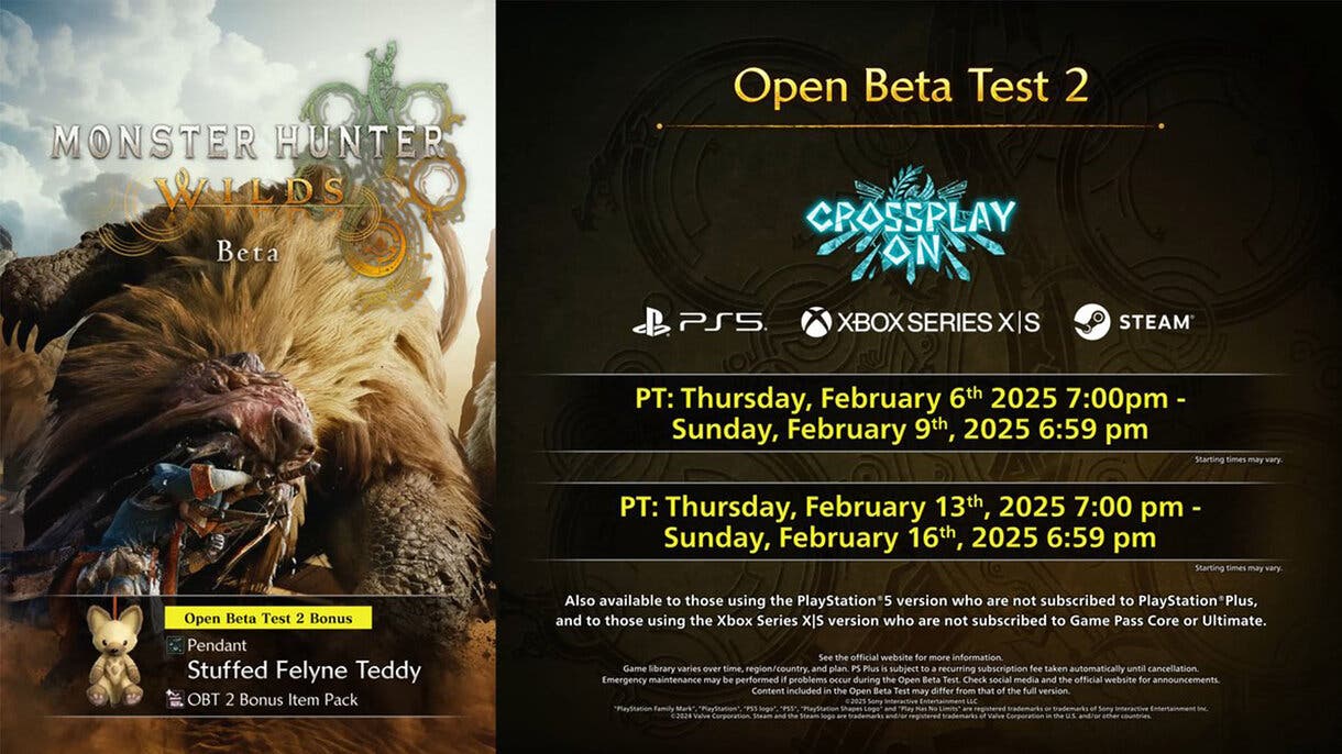 Confirmada la segunda beta abierta de Monster Hunter Wilds: fecha y horario por países