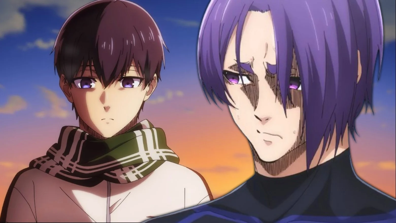 Reo e Isagi tristes.