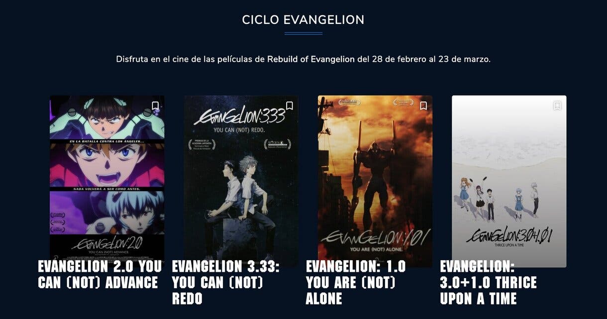 ciclo Evangelion en Cinesa