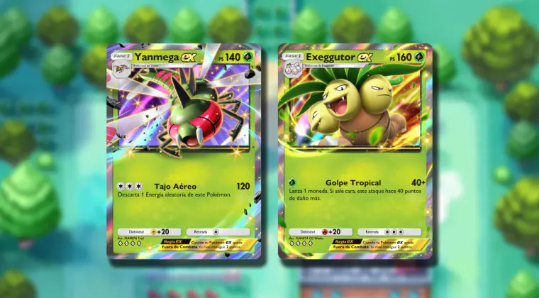 Imagen de La baraja de Yanmega EX y Exeggutor EX para destrozar a Darkrai EX en Pokémon TCG Pocket